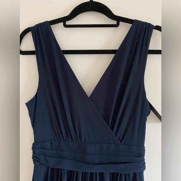 New Lulus Thoughts of Hue Navy Blue Surplice Maxi Dress Size S - Picture 5 of 11